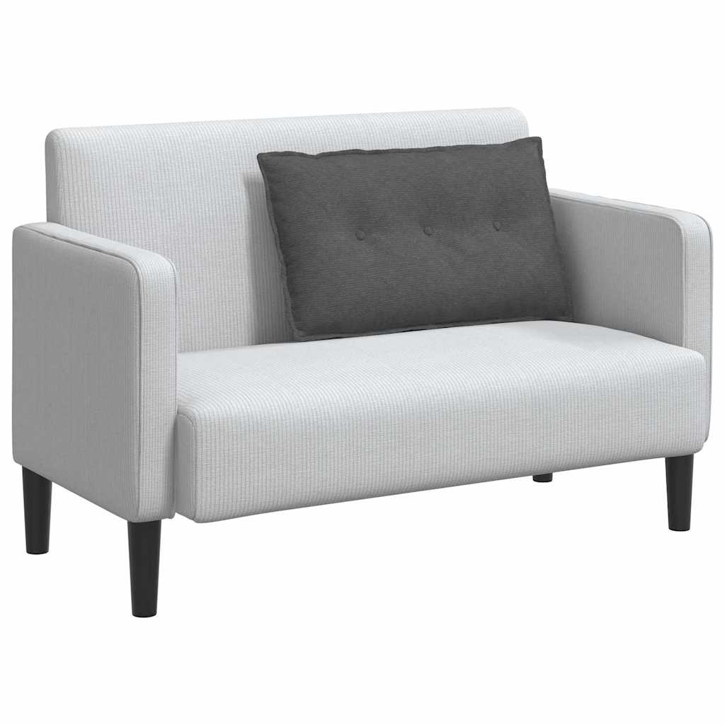 Μαξιλάρι Πλάτης Σκούρο Γκρι 80 x 50 cm Υφασμάτινο Κορντουρά