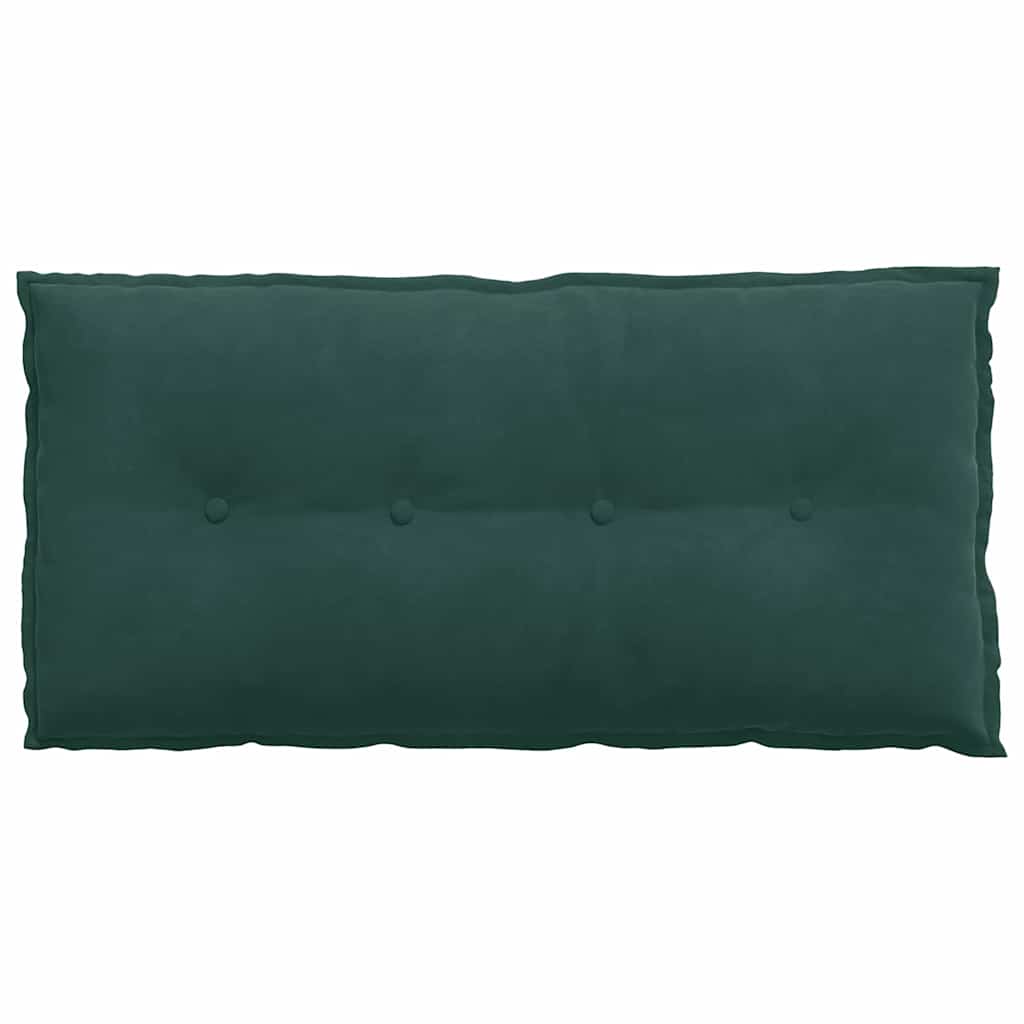 Μαξιλάρι Πλάτης Σκούρο Πράσινο 100 x 50 cm Υφασμάτινο Κορντουρά