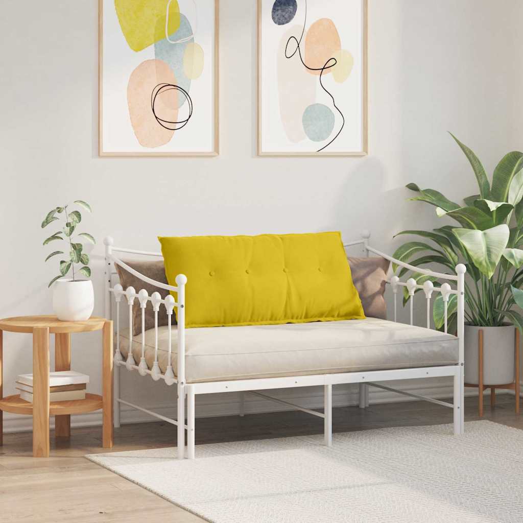 Μαξιλάρι Πλάτης Κίτρινο 100 x 50 cm Υφασμάτινο Κορντουρά