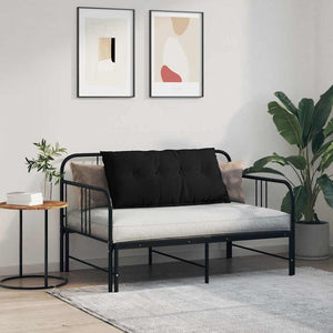 Μαξιλάρι Πλάτης Μαύρο 100 x 50 cm Ύφασμα Μικροΐνας
