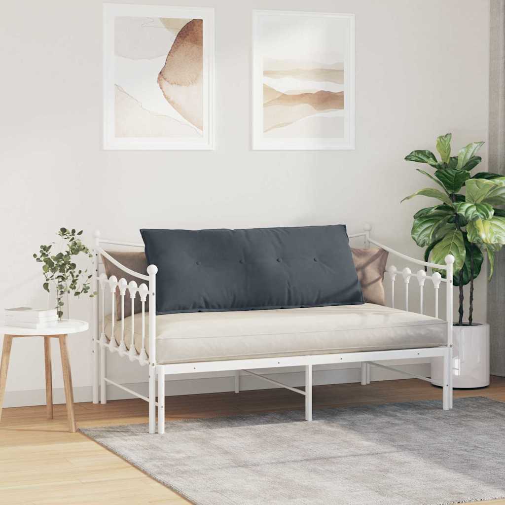 Μαξιλάρι Πλάτης Σκούρο Γκρι 120 x 50 cm Υφασμάτινο Κορντουρά - Pakobazaar