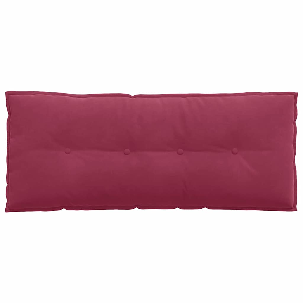 Μαξιλάρι Πλάτης Κόκκινο 120 x 50 cm Υφασμάτινο Κορντουρά