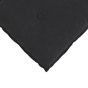 Μαξιλάρι Πλάτης Μαύρο 120 x 50 cm Υφασμάτινο Κορντουρά