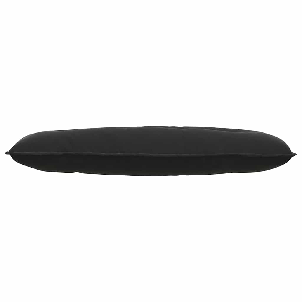 Μαξιλάρι Πλάτης Μαύρο 120 x 50 cm Υφασμάτινο Κορντουρά