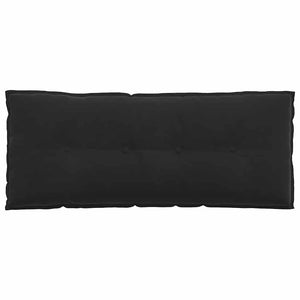 Μαξιλάρι Πλάτης Μαύρο 120 x 50 cm Υφασμάτινο Κορντουρά
