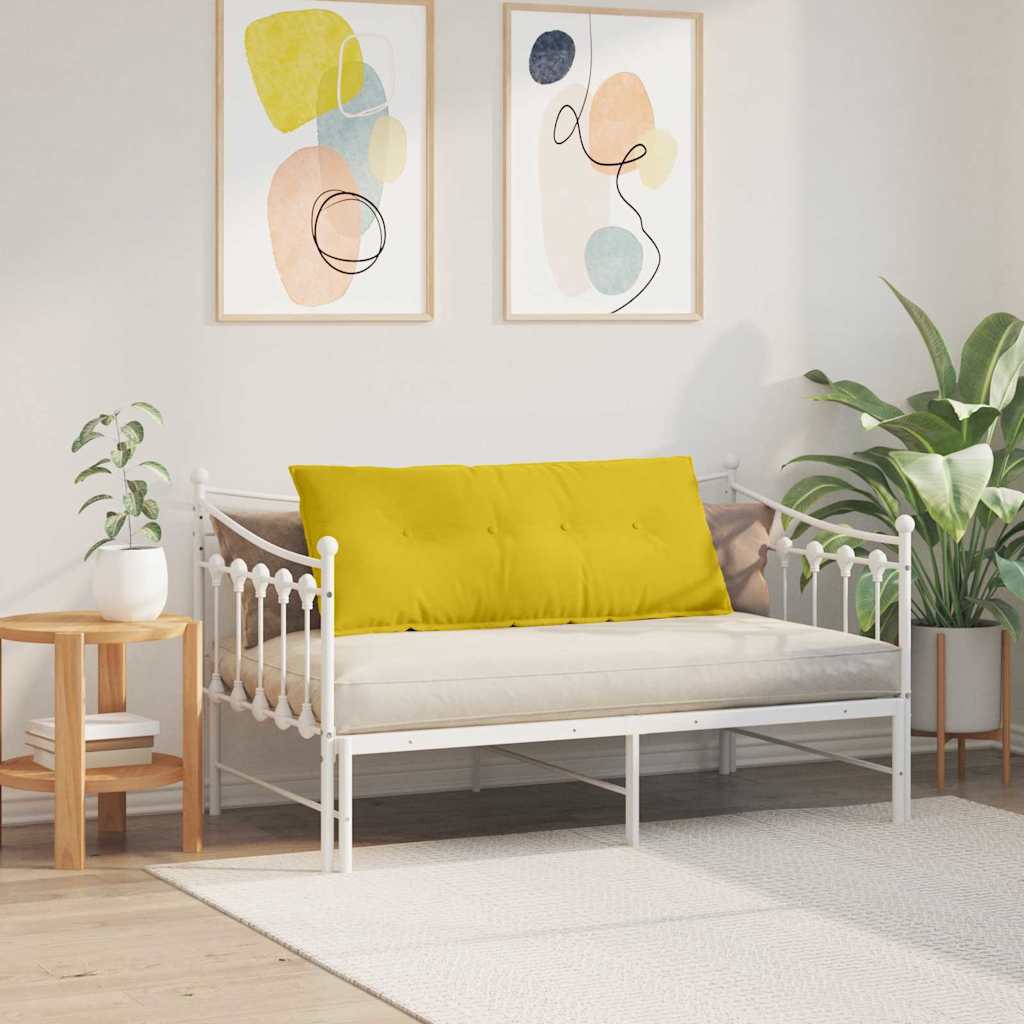 Μαξιλάρι Πλάτης Κίτρινο 120 x 50 cm Υφασμάτινο Κορντουρά
