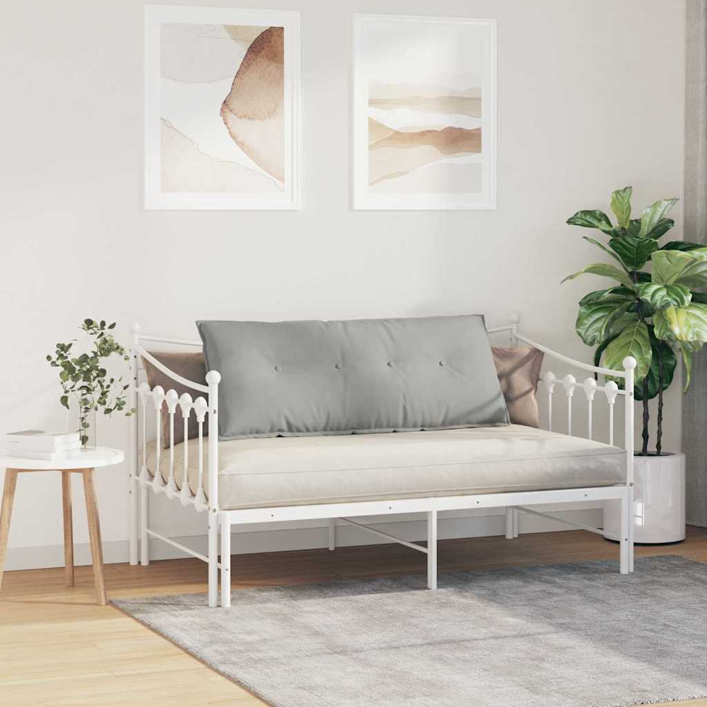 Μαξιλάρι Πλάτης Ανοιχτό γκρι 120 x 50 cm Ύφασμα Μικροΐνας