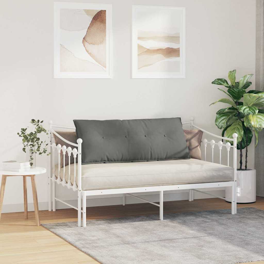 Μαξιλάρι Πλάτης Σκούρο Γκρι 120 x 50 cm Ύφασμα Μικροΐνας