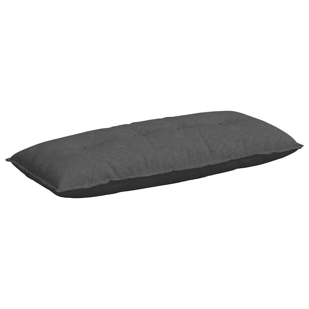 Μαξιλάρι Πλάτης Σκούρο Γκρι 120 x 50 cm Υφασμάτινο Κορντουρά