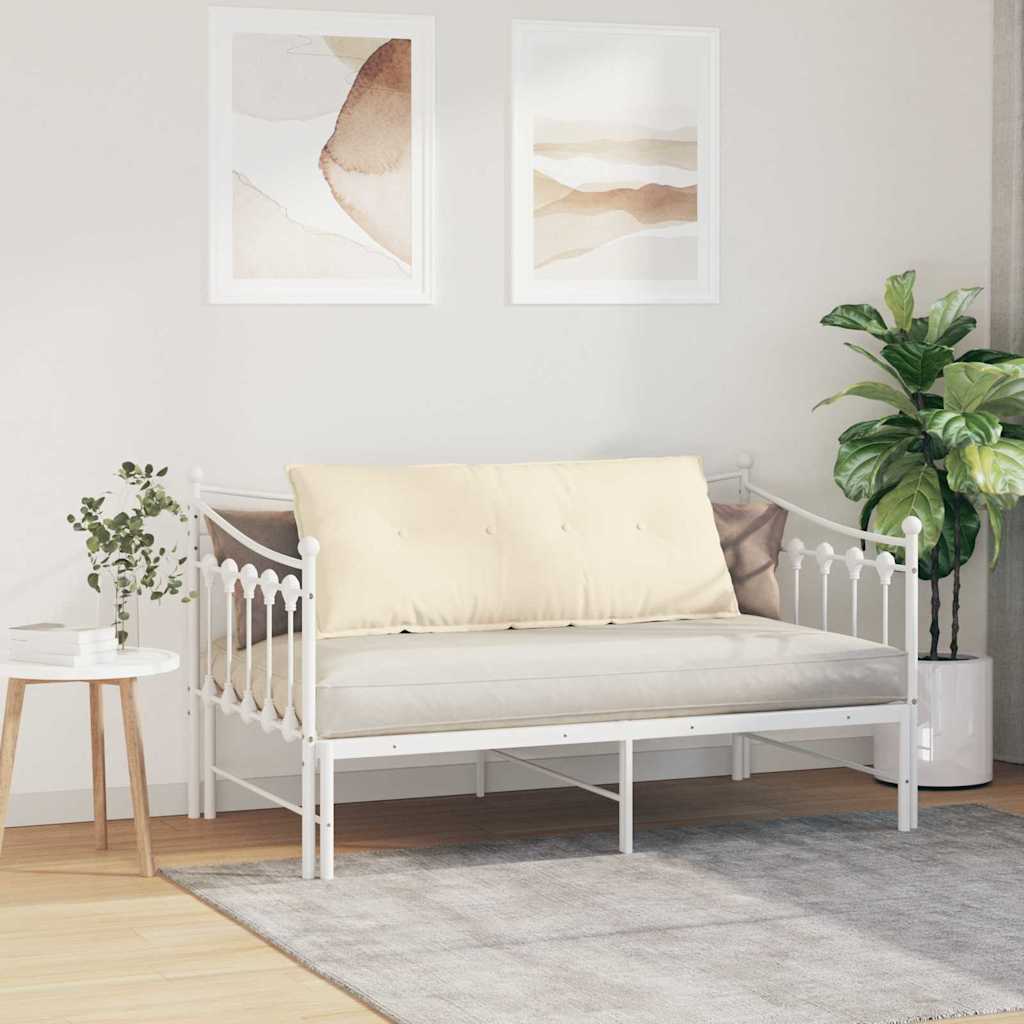 Μαξιλάρι Πλάτης Κρεμ 120 x 50 cm Υφασμάτινο Κορντουρά