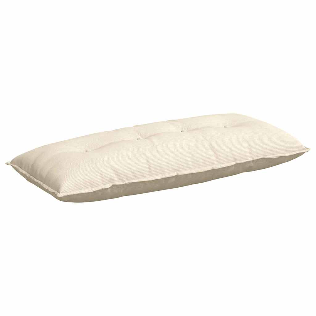 Μαξιλάρι Πλάτης Κρεμ 120 x 50 cm Υφασμάτινο Κορντουρά