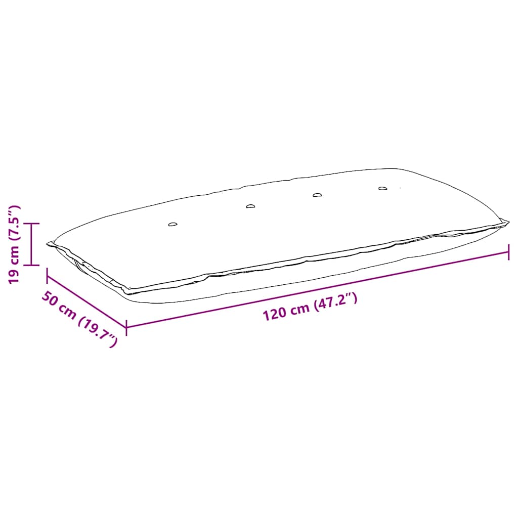 Μαξιλάρι Πλάτης Γκρι Πράσινο 120 x 50 cm Υφασμάτινο Κορντουρά