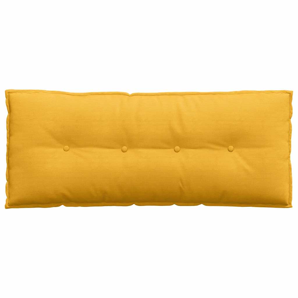 Μαξιλάρι Πλάτης Απαλό Κίτρινο 120 x 50 cm Υφασμάτινο Κορντουρά