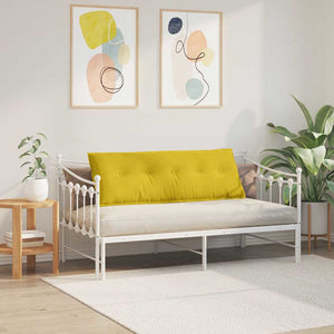 Μαξιλάρι Πλάτης Κίτρινο 140 x 50 cm Υφασμάτινο Κορντουρά