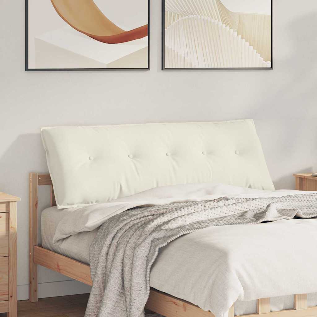 Μαξιλάρι Πλάτης Κρεμ 140 x 50 cm Υφασμάτινο Κορντουρά