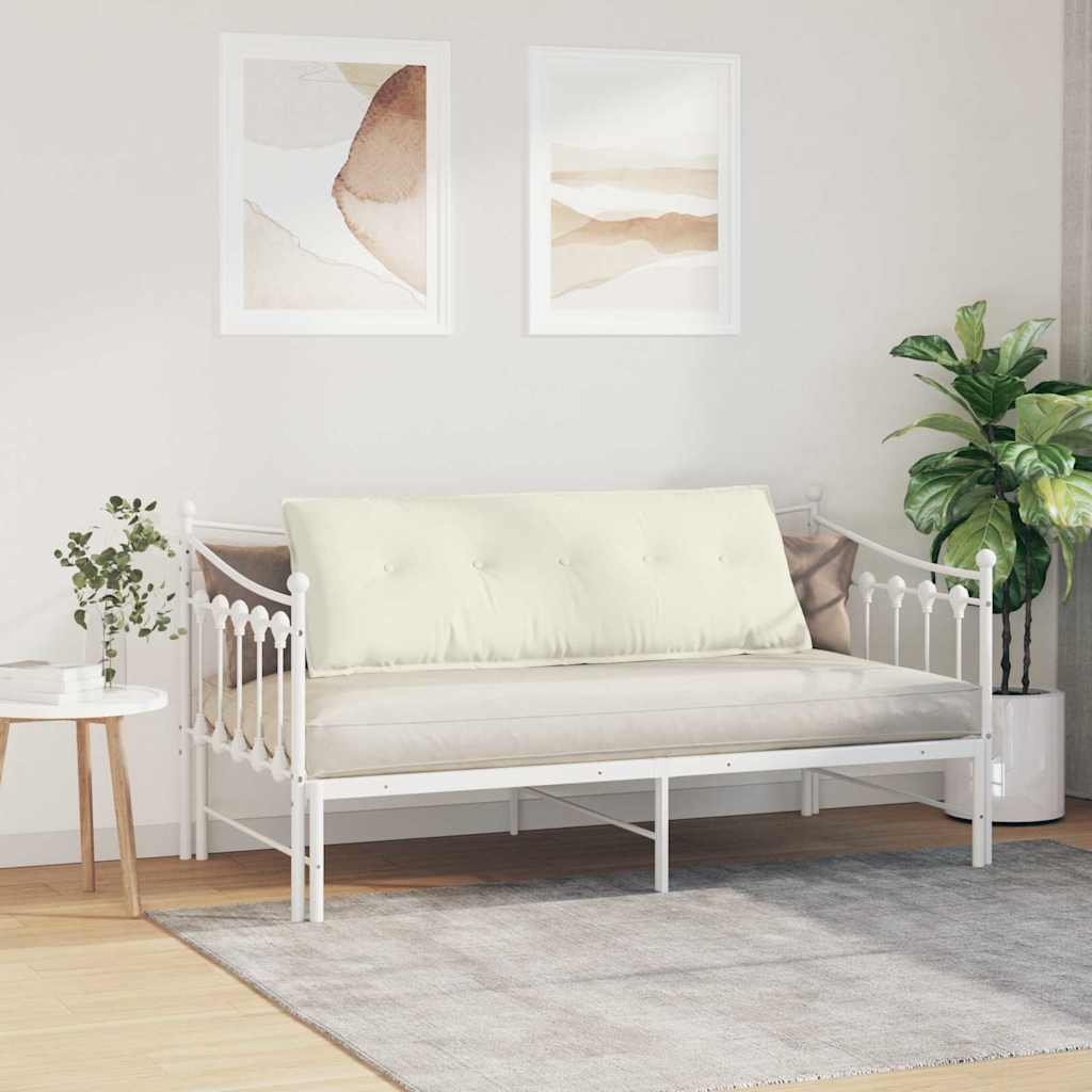 Μαξιλάρι Πλάτης Κρεμ 140 x 50 cm Υφασμάτινο Κορντουρά