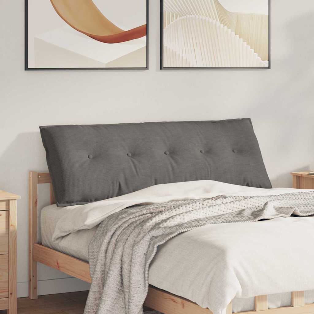 Μαξιλάρι Πλάτης Ανοιχτό γκρι 140 x 50 cm Υφασμάτινο Κορντουρά