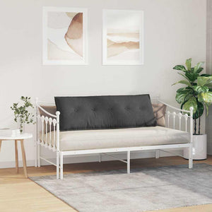 Μαξιλάρι Πλάτης Σκούρο Γκρι 140 x 50 cm Υφασμάτινο Κορντουρά