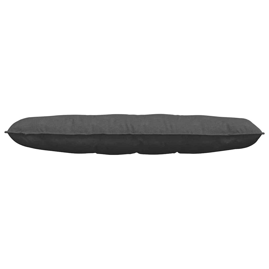 Μαξιλάρι Πλάτης Σκούρο Γκρι 140 x 50 cm Υφασμάτινο Κορντουρά