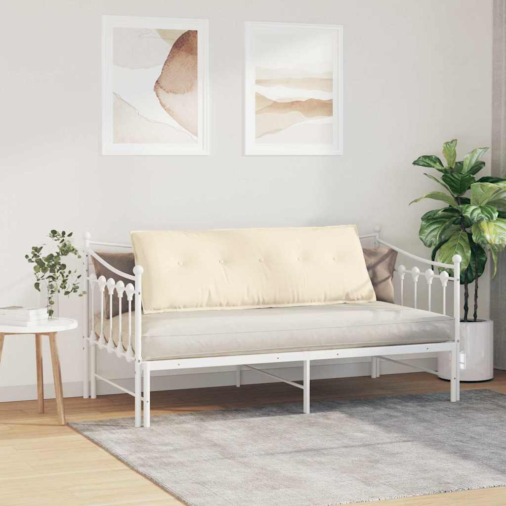 Μαξιλάρι Πλάτης Κρεμ 140 x 50 cm Υφασμάτινο Κορντουρά