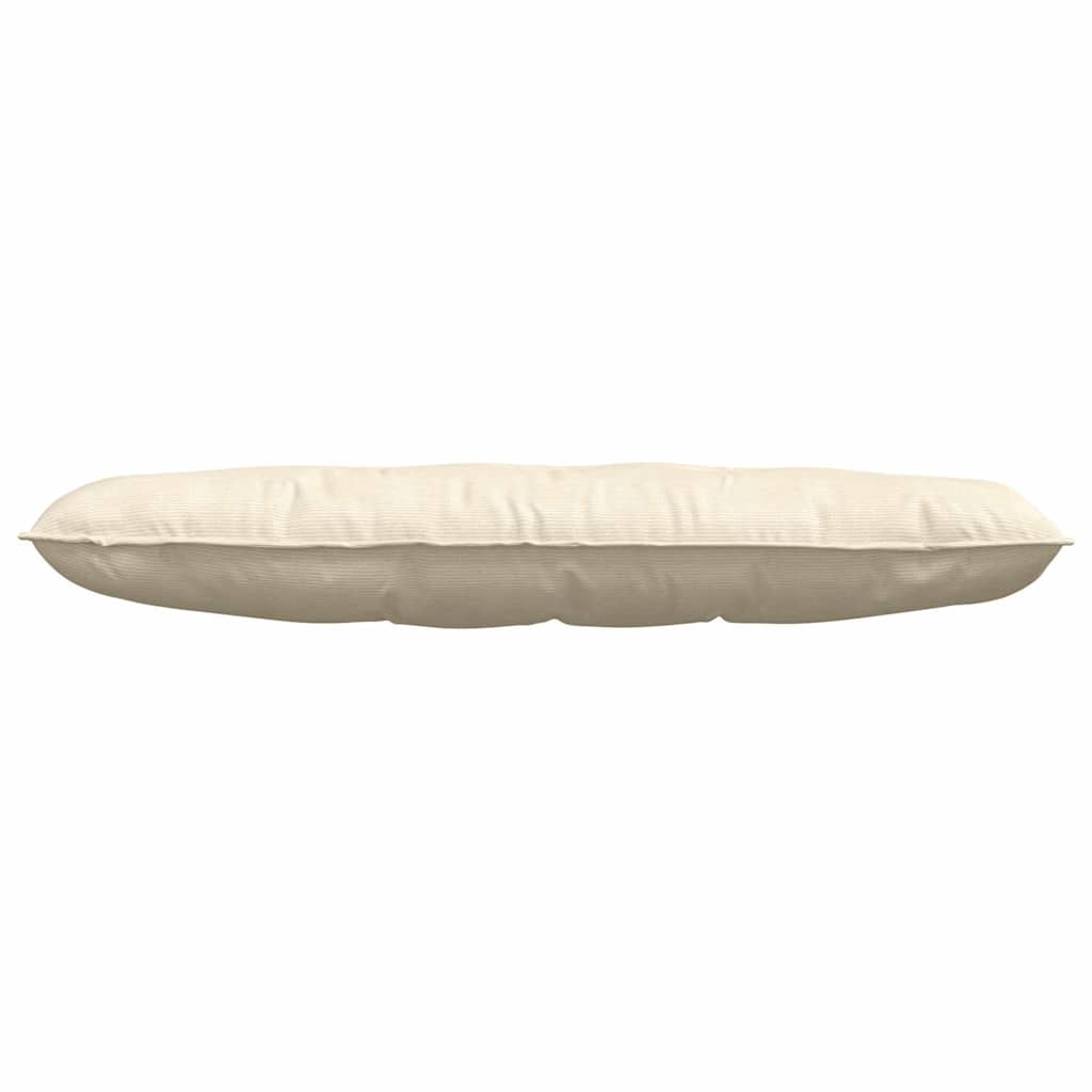 Μαξιλάρι Πλάτης Κρεμ 140 x 50 cm Υφασμάτινο Κορντουρά