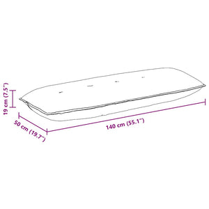 Μαξιλάρι Πλάτης Γκρι Πράσινο 140 x 50 cm Υφασμάτινο Κορντουρά