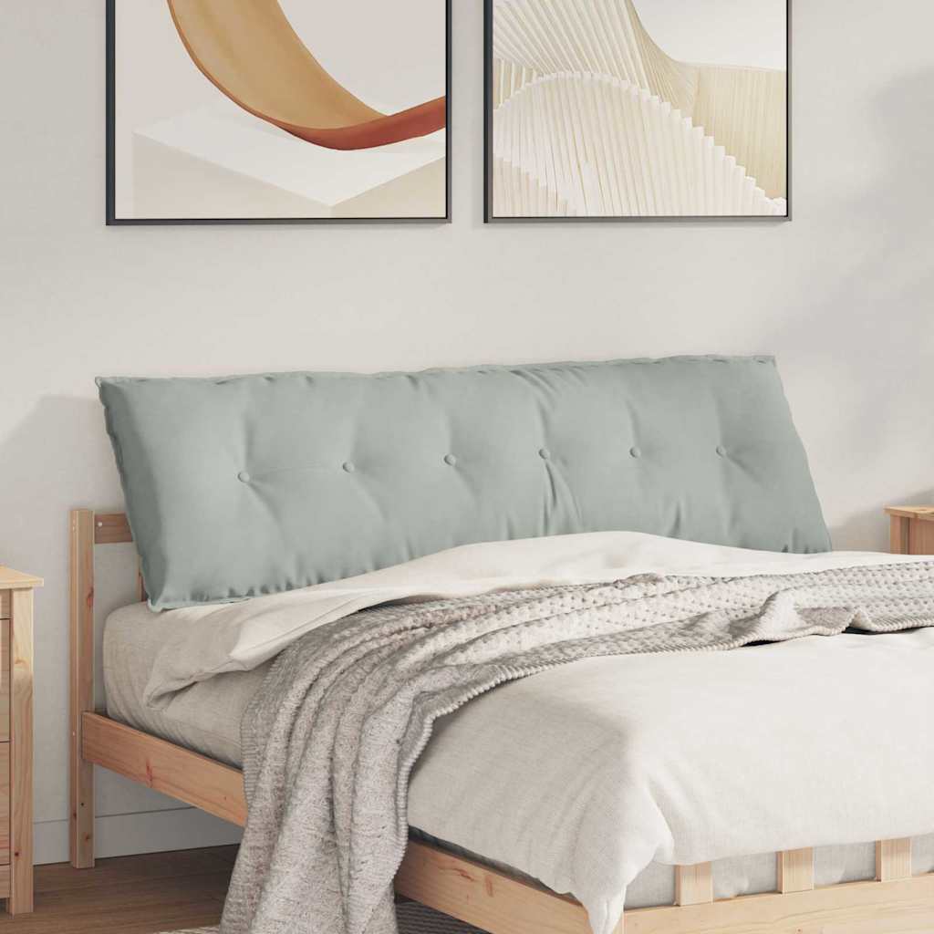 Μαξιλάρι Πλάτης Ανοιχτό γκρι 160 x 50 cm Υφασμάτινο Κορντουρά