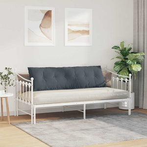 Μαξιλάρι Πλάτης Σκούρο Γκρι 160 x 50 cm Υφασμάτινο Κορντουρά