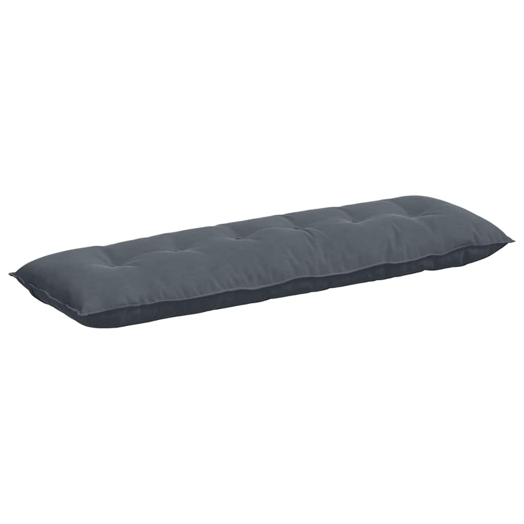 Μαξιλάρι Πλάτης Σκούρο Γκρι 160 x 50 cm Υφασμάτινο Κορντουρά