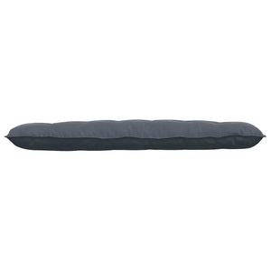 Μαξιλάρι Πλάτης Σκούρο Γκρι 160 x 50 cm Υφασμάτινο Κορντουρά