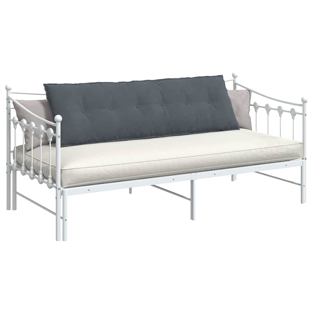 Μαξιλάρι Πλάτης Σκούρο Γκρι 160 x 50 cm Υφασμάτινο Κορντουρά