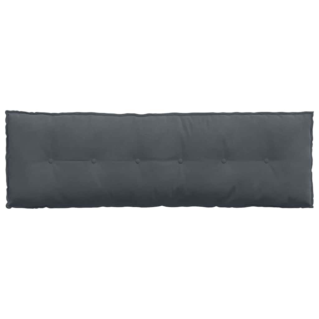 Μαξιλάρι Πλάτης Σκούρο Γκρι 160 x 50 cm Υφασμάτινο Κορντουρά