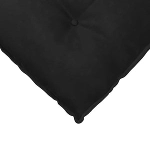 Μαξιλάρι Πλάτης Μαύρο 160 x 50 cm Υφασμάτινο Κορντουρά