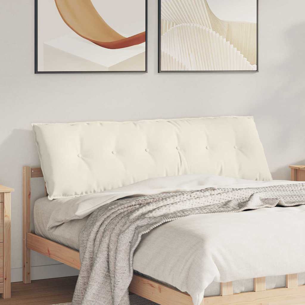 Μαξιλάρι Πλάτης Κρεμ 160 x 50 cm Υφασμάτινο Κορντουρά