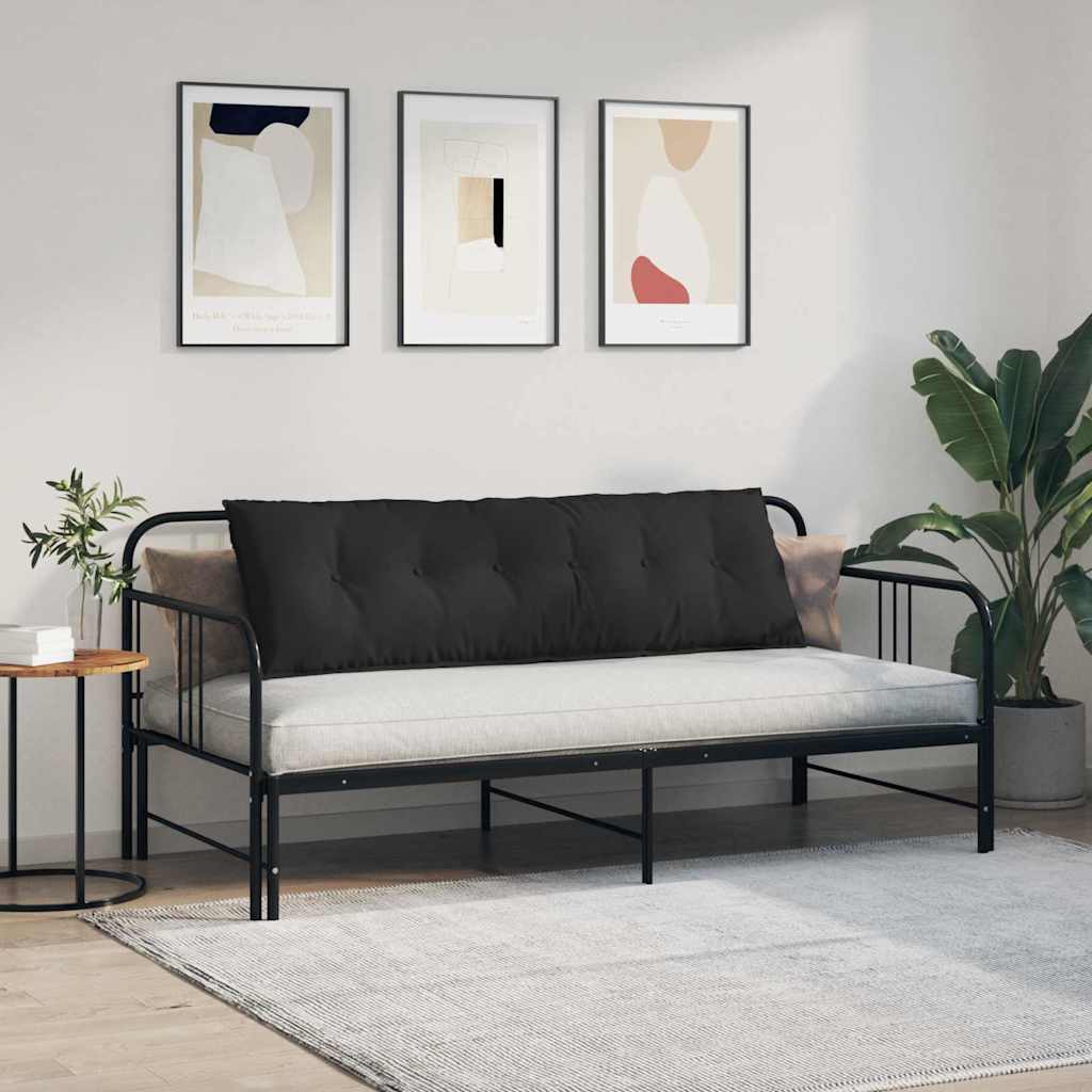 Μαξιλάρι Πλάτης Μαύρο 160 x 50 cm Ύφασμα Μικροΐνας