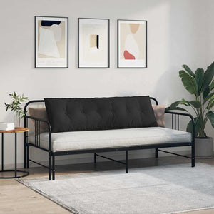 Μαξιλάρι Πλάτης Μαύρο 160 x 50 cm Ύφασμα Μικροΐνας