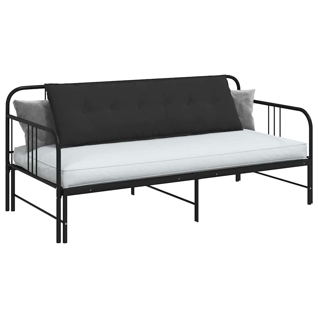 Μαξιλάρι Πλάτης Μαύρο 160 x 50 cm Ύφασμα Μικροΐνας