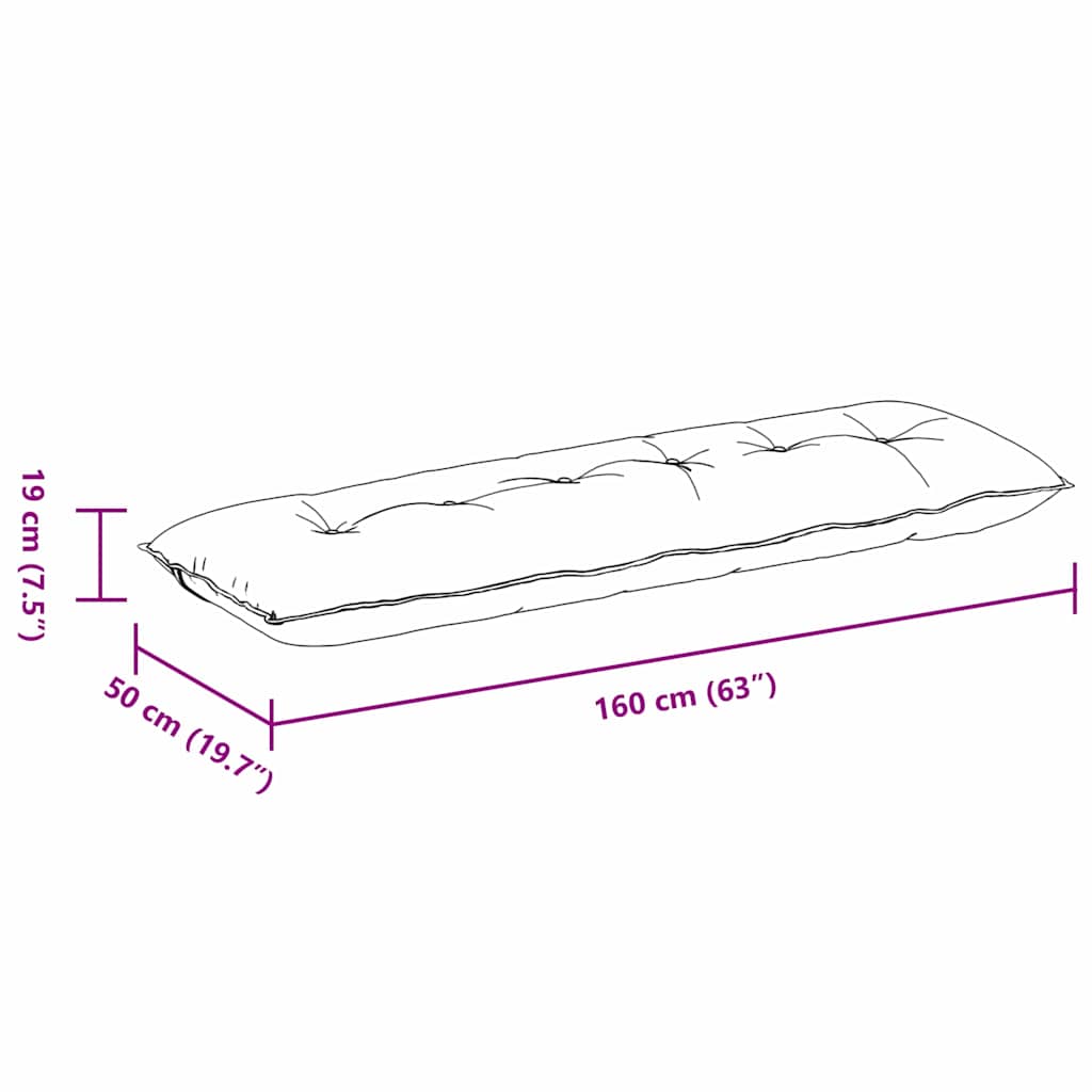 Μαξιλάρι Πλάτης Σκούρο Γκρι 160 x 50 cm Υφασμάτινο Κορντουρά