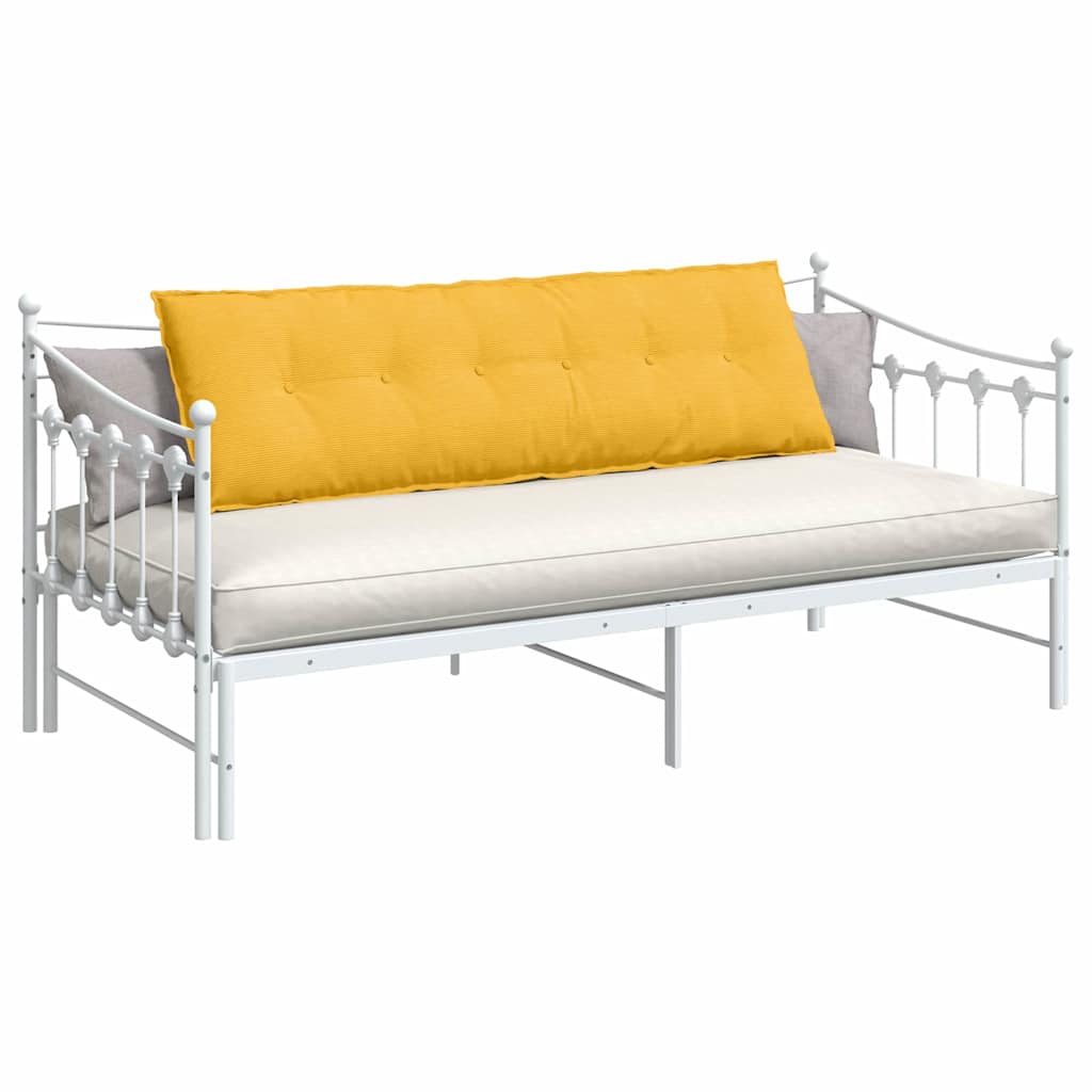 Μαξιλάρι Πλάτης Απαλό Κίτρινο 160 x 50 cm Υφασμάτινο Κορντουρά