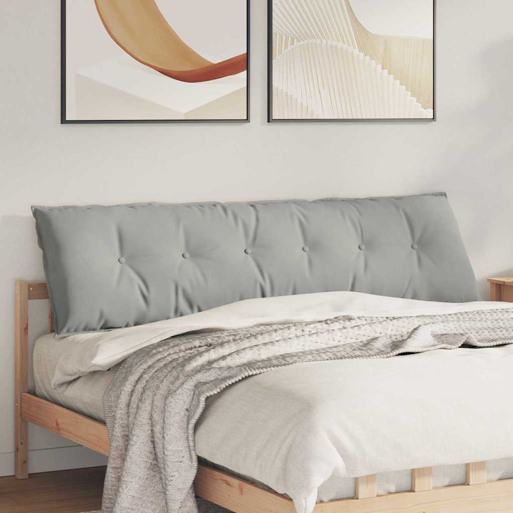 Μαξιλάρι Πλάτης Ανοιχτό γκρι 180 x 50 εκ. Ύφασμα Μικροΐνας