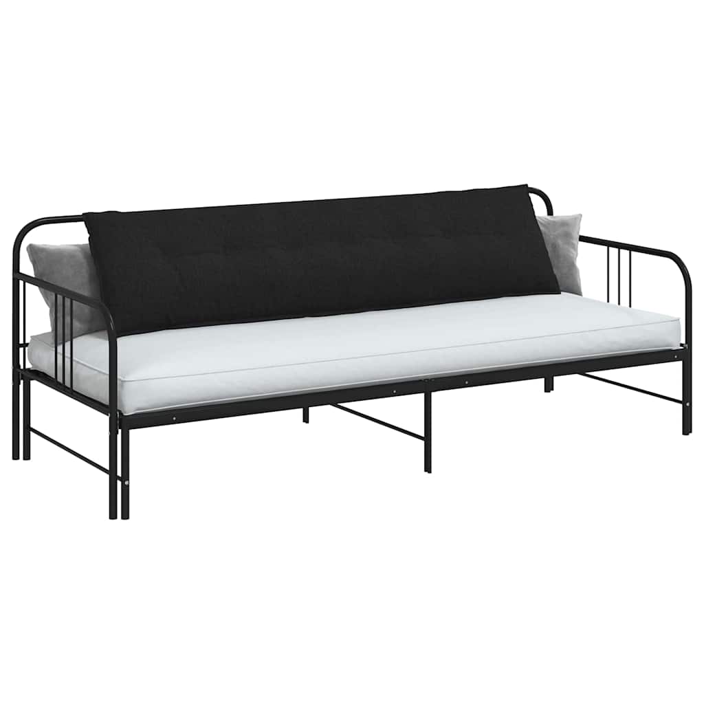 Μαξιλάρι Πλάτης Μαύρο 200 x 19 x 50 εκ ύφασμα - Pakobazaar