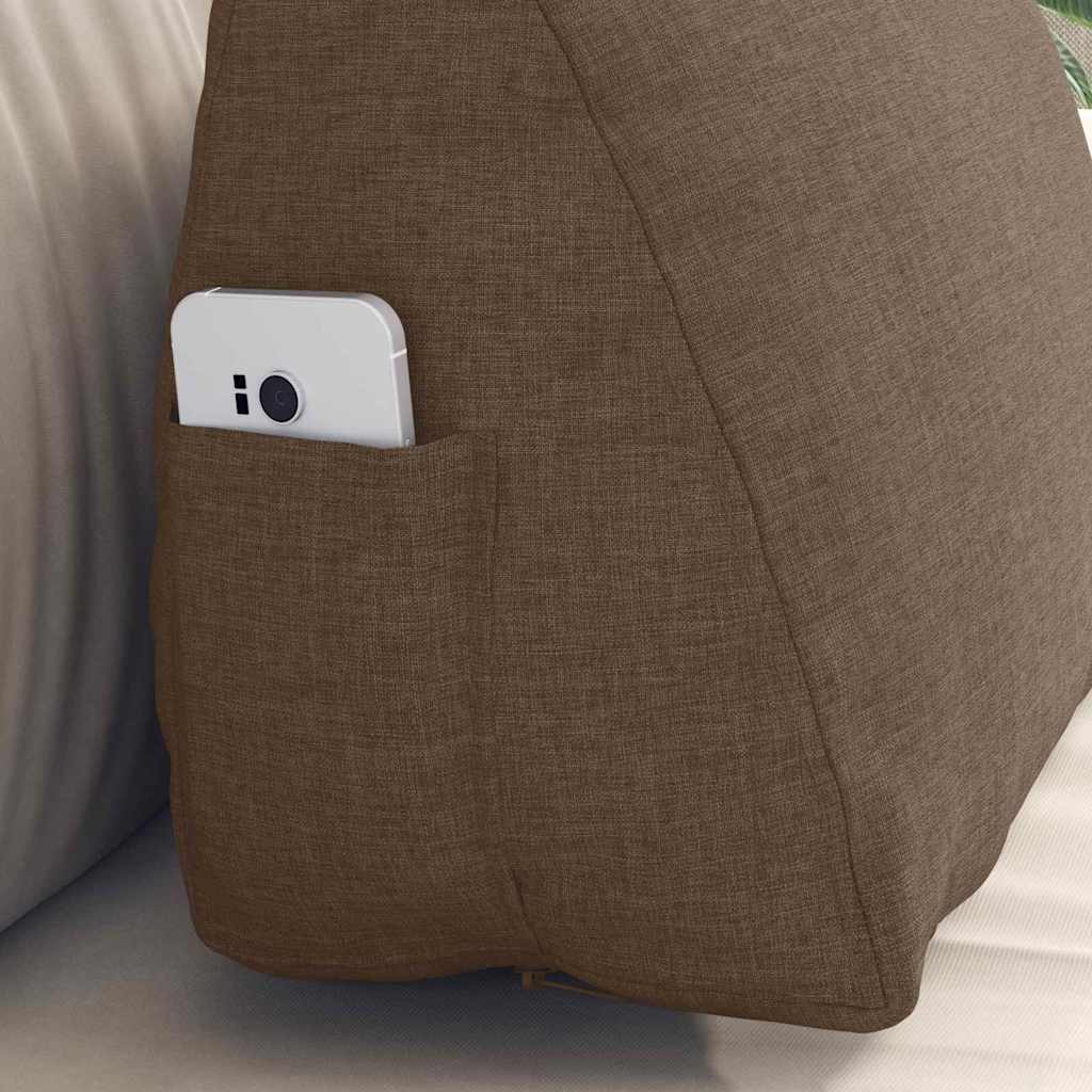 Μαξιλάρι Πλάτης Καφέ 45 x 20 x 35 εκ. ύφασμα - Pakobazaar