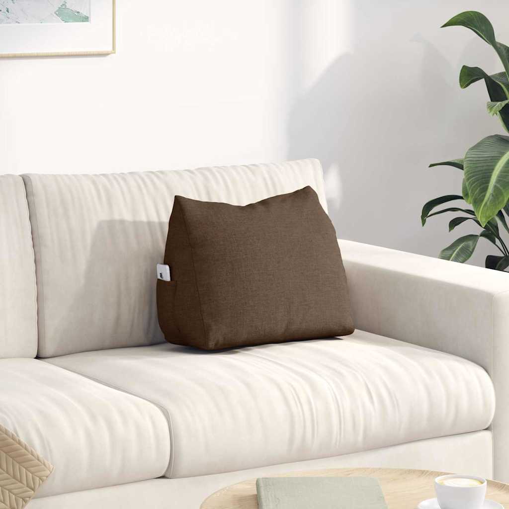 Μαξιλάρι Πλάτης Καφέ 45 x 20 x 35 εκ. ύφασμα - Pakobazaar