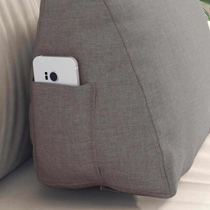 Μαξιλάρι Πλάτης Taupe 45 x 20 x 35 εκ. ύφασμα