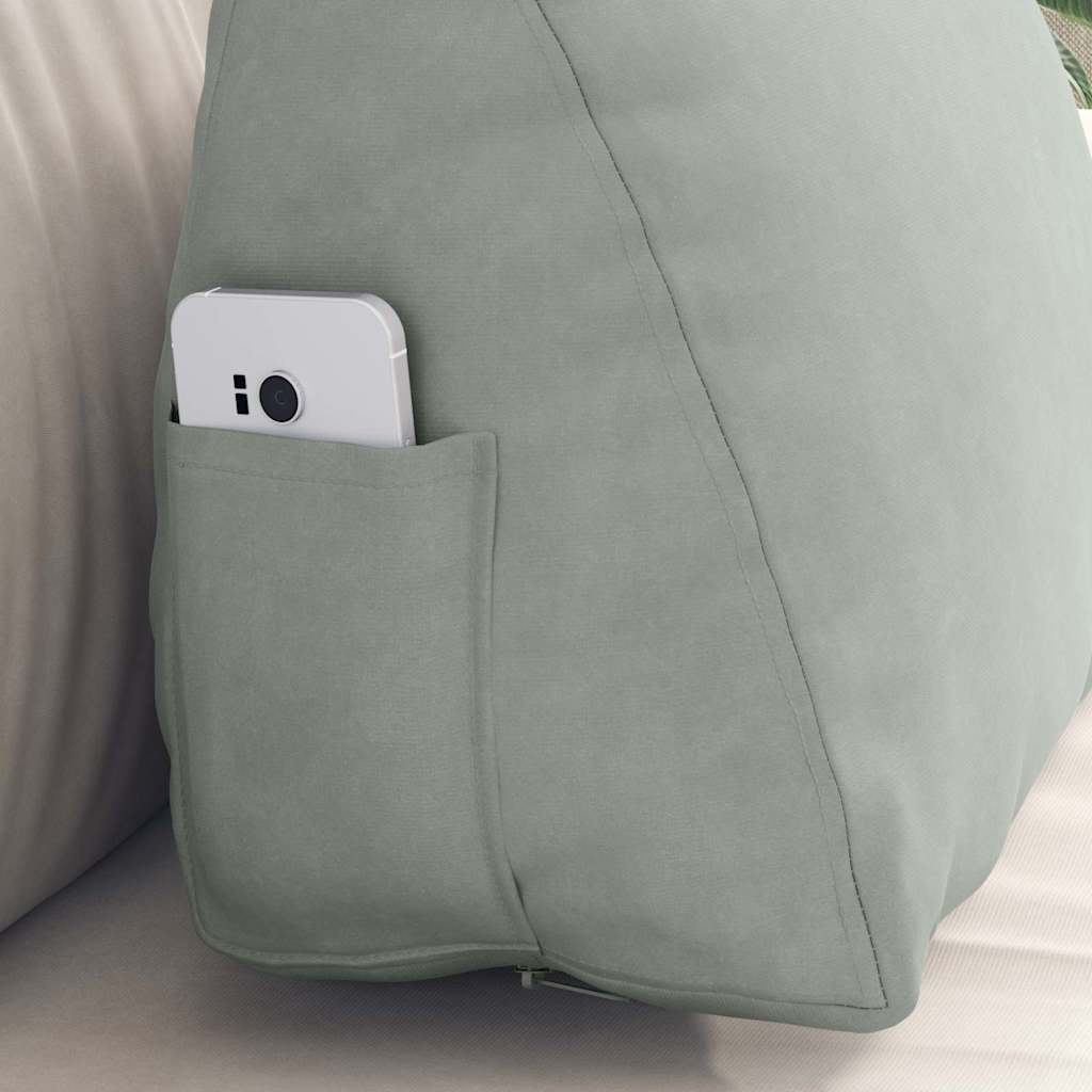 Μαξιλάρι Πλάτης Ανοιχτό γκρι 45 x 20 x 35 εκ.