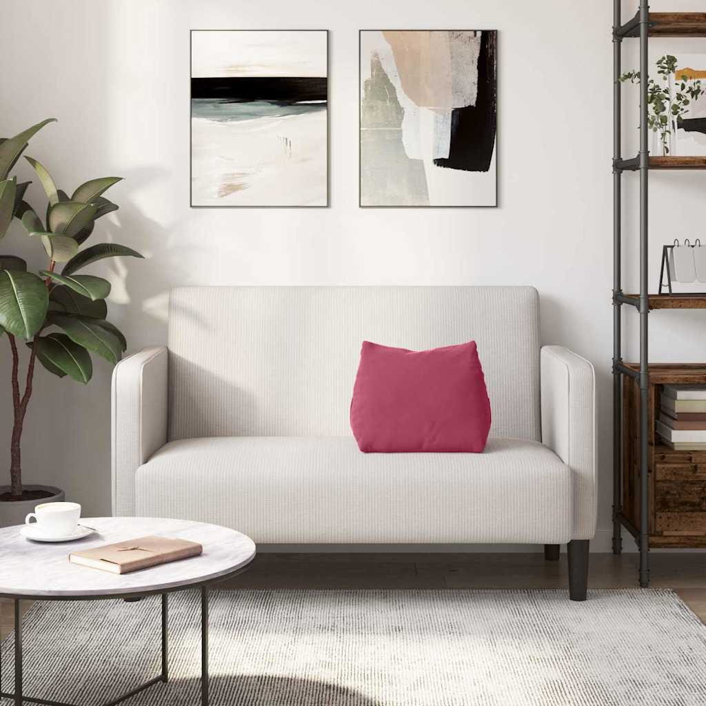 Μαξιλάρι Πλάτης Κόκκινο 45 x 20 x 35 εκ. Υφασμάτινο Κορντουρά