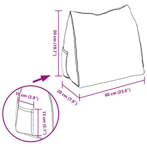 Μαξιλάρι Πλάτης Καφέ 60 x 20 x 50 εκ. ύφασμα - Pakobazaar
