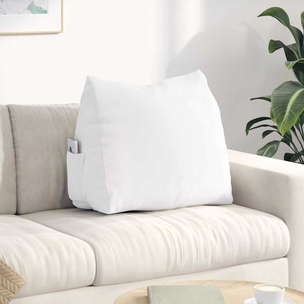 Μαξιλάρι Πλάτης Λευκό 60 x 20 x 50 εκ. ύφασμα - Pakobazaar