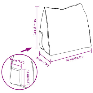 Μαξιλάρι Πλάτης Ροζ 60 x 20 x 50 εκ. ύφασμα - Pakobazaar