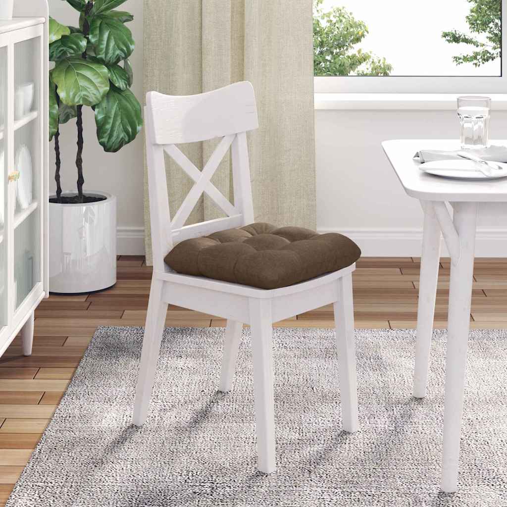 Μαξιλάρια καθισμάτων 4 pcs Καφέ 40 x 40 x 12 εκ. ύφασμα - Pakobazaar
